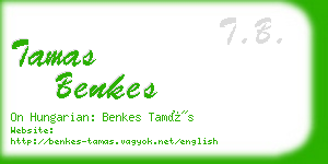 tamas benkes business card